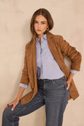 Blazer en cuir suede NELIA