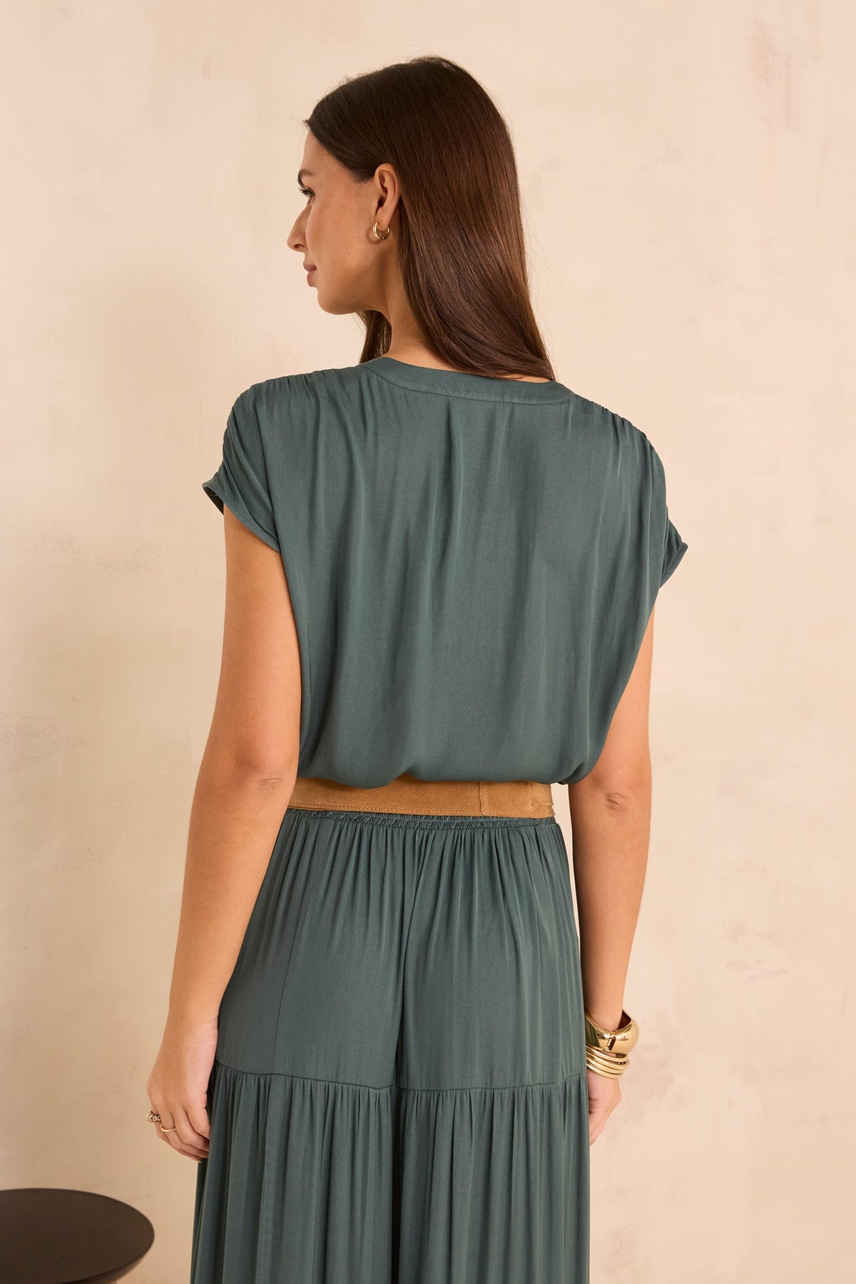 Blouse satinée sans manches MISS