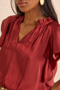 Blouse satinée sans manches SCARLETT