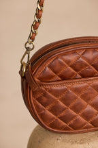 Sac en cuir VIVIEN MINI couleur chocolat