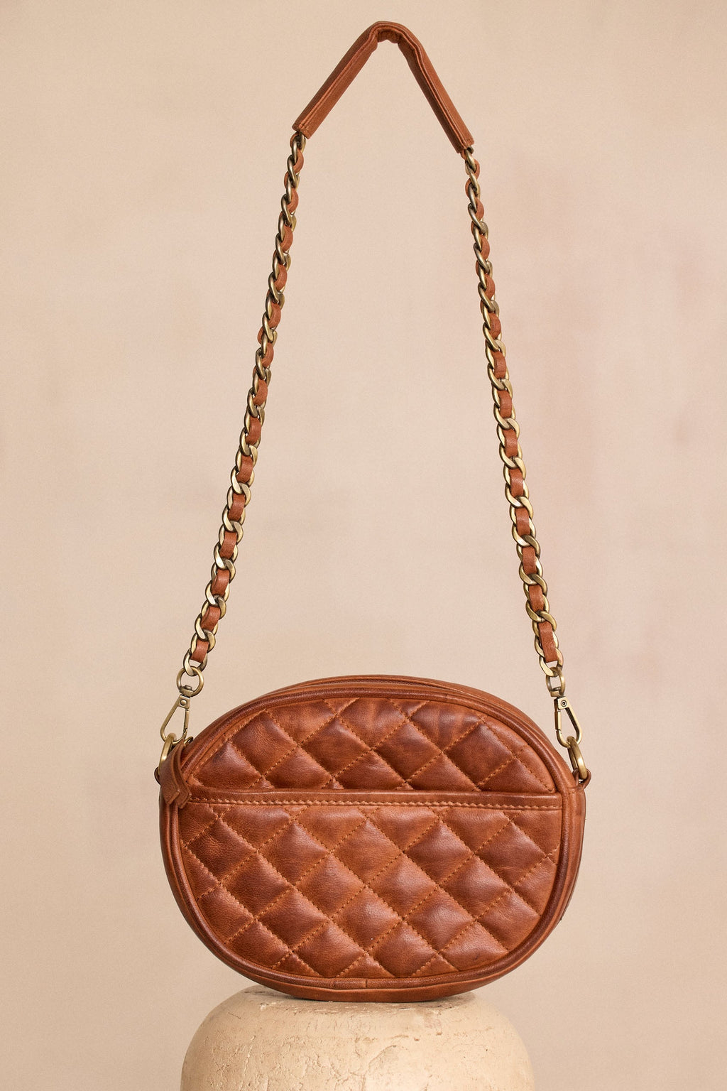 Sac en cuir VIVIEN MINI couleur chocolat