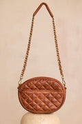 Sac en cuir VIVIEN MINI couleur chocolat