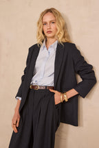 Veste à manches longues en mélange de polyester Nelia B rayée
