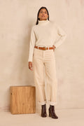 AGATHE Pantalon ample en velours côtelé de coton