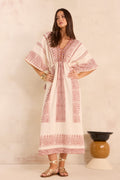 Robe droite brodée en coton MAE