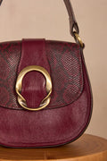 VALENTIN Burgundy cowhide leather bag