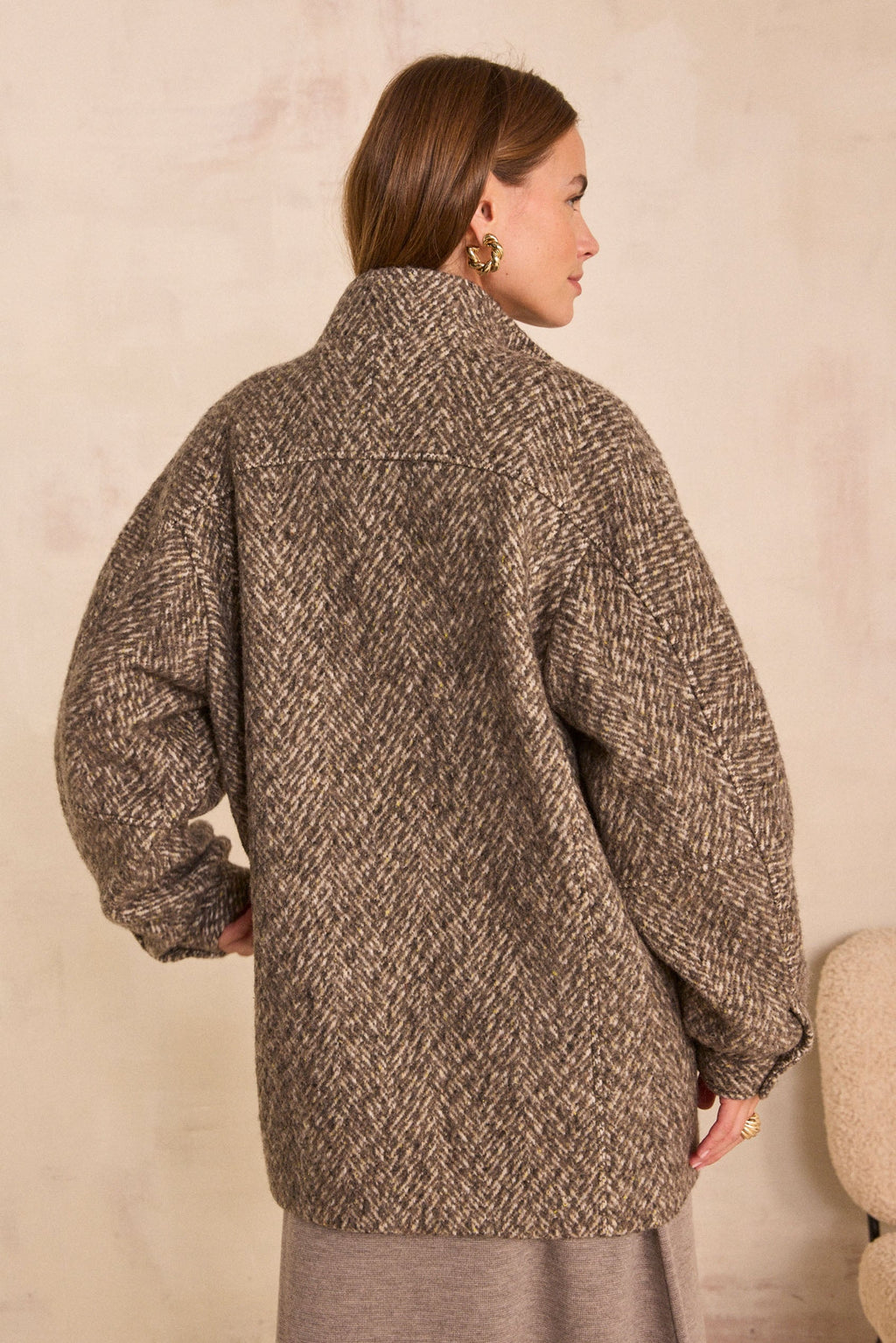 Wool and silk blend coat DAMIEN