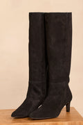 Bottes à talons en suède OXANA