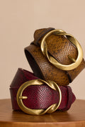 Ceinture large en cuir VALENTIN