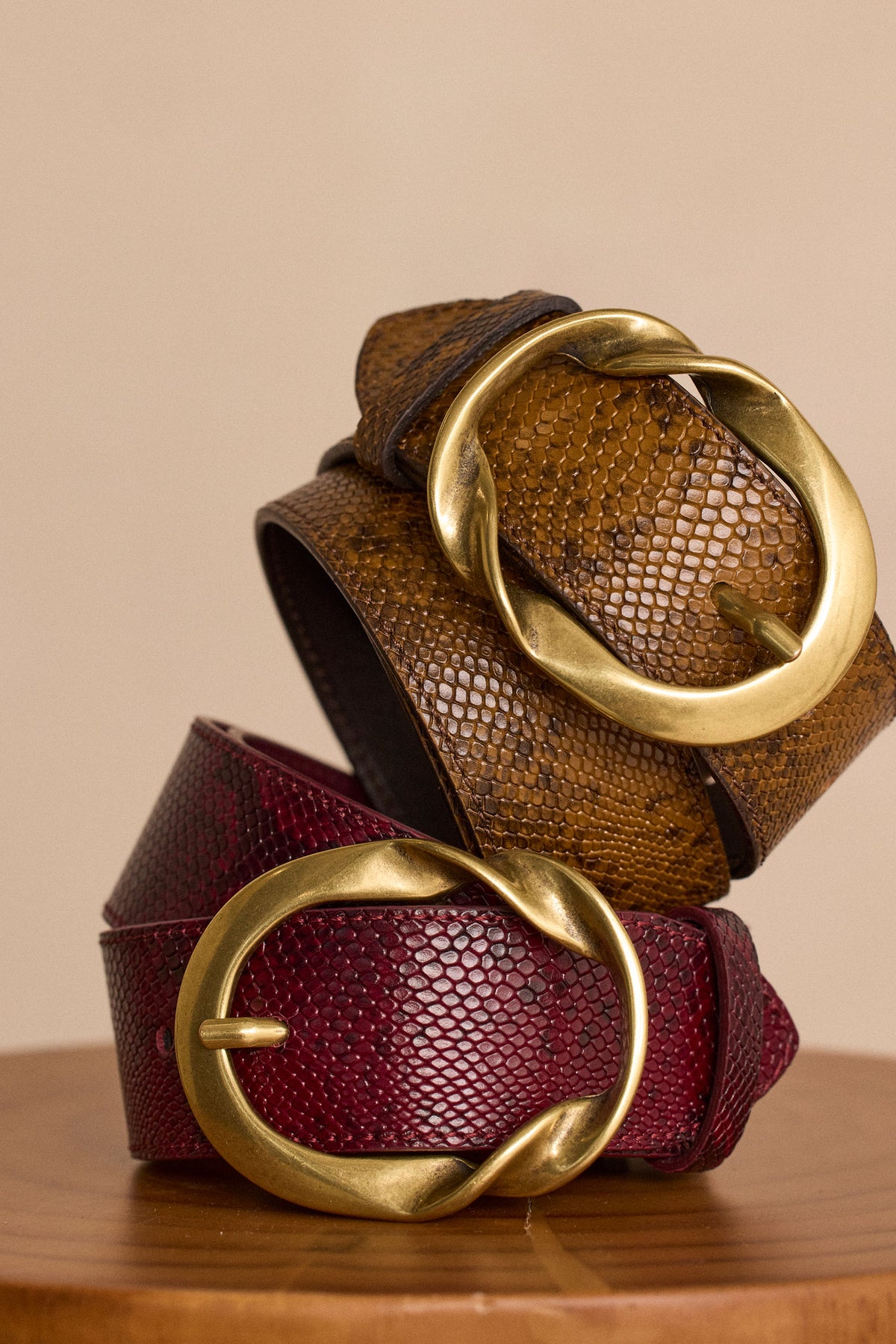 Ceinture large en cuir VALENTIN