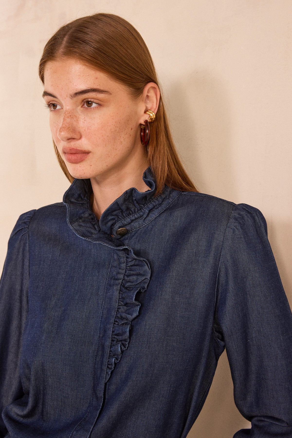 Blouse en denim à manches longues MILAN
