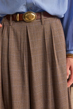 Pantalon ample imprimé Prince de Galles TATIANA