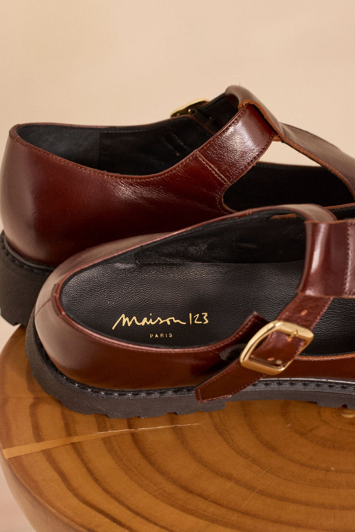 Derbies plates en cuir ORPHEE