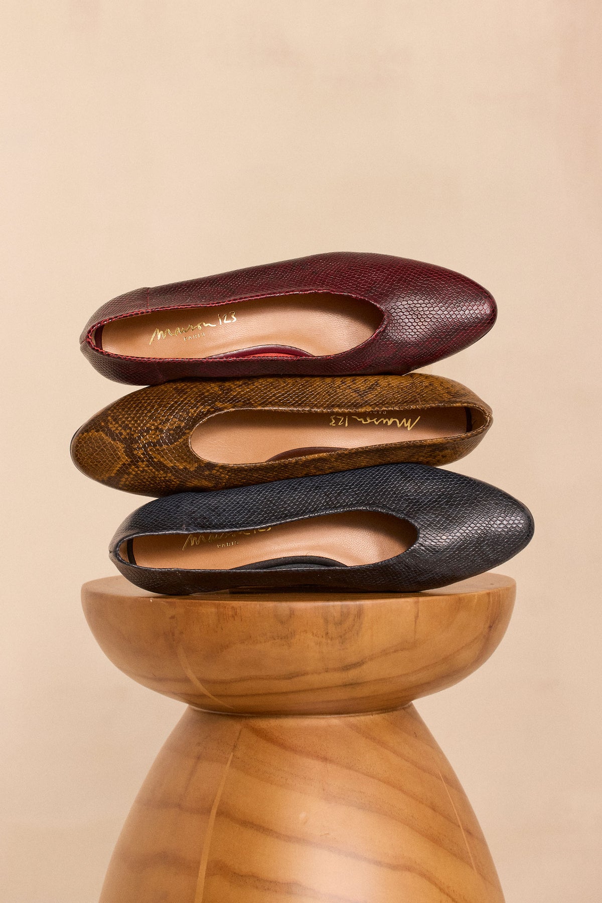 Ballerines plates en cuir MONA