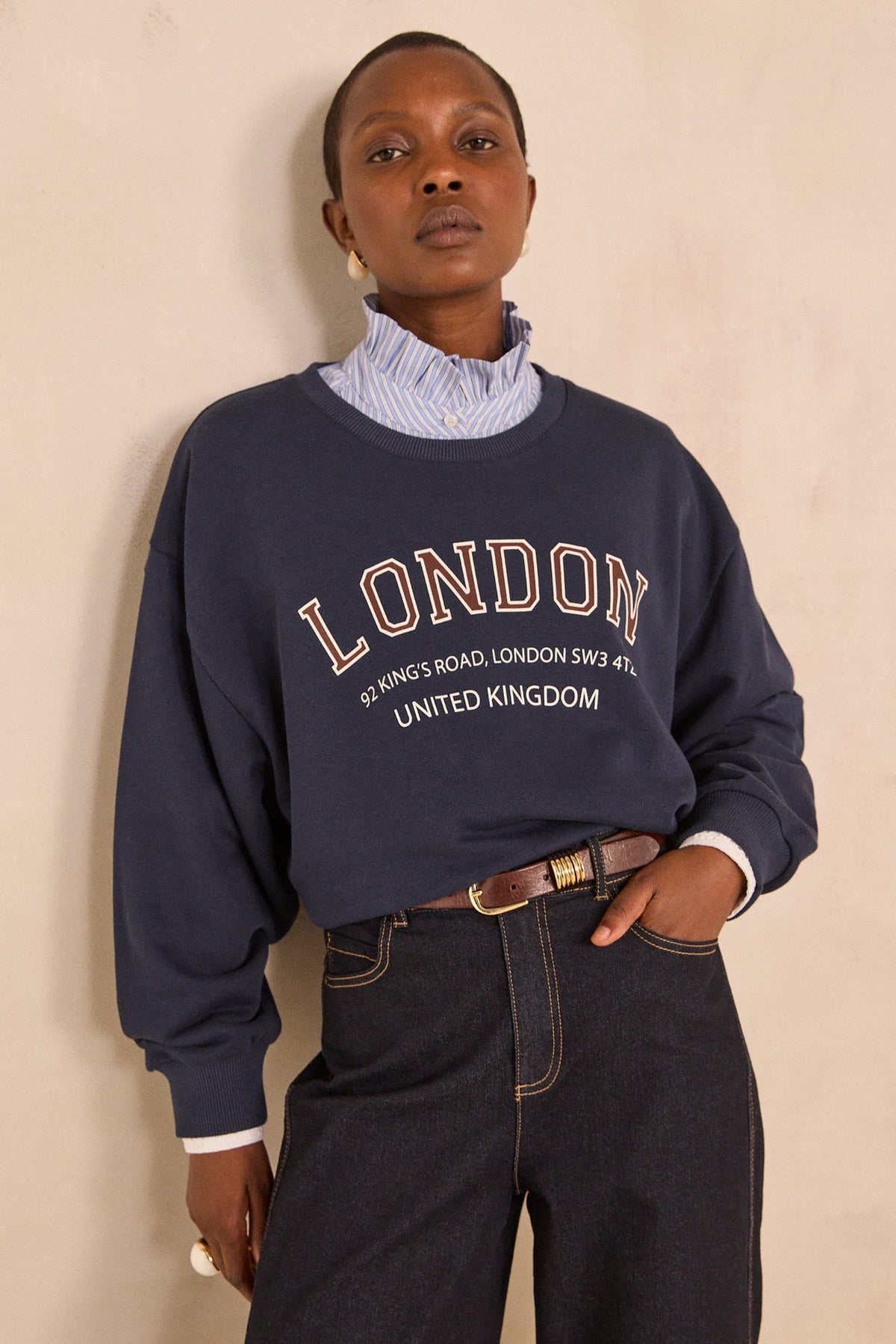 Sweat-shirt à manches longues en coton mélangé LESHOP
