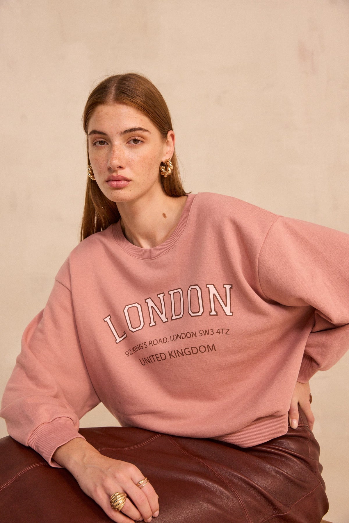 Sweat-shirt à manches longues en coton mélangé LESHOP