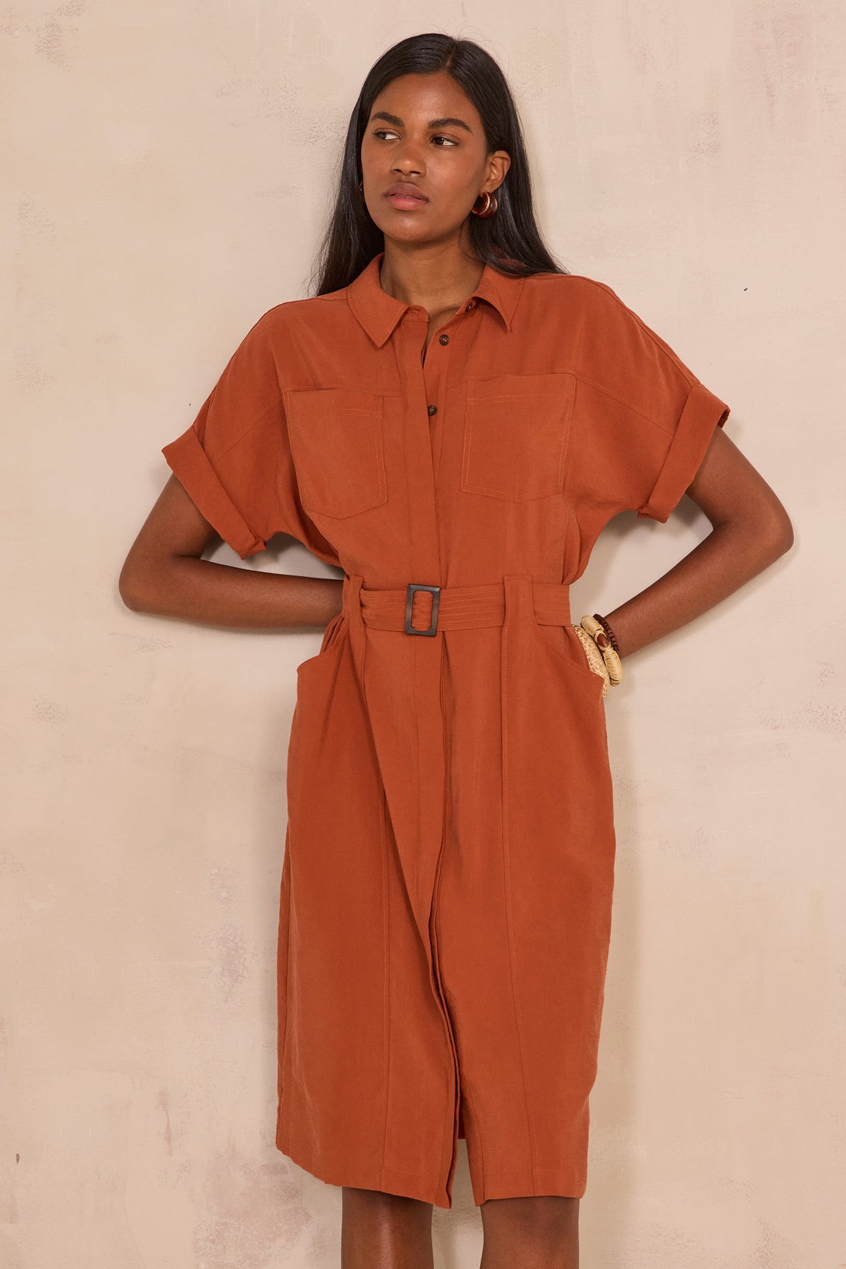 Robe chemise droite RAMA