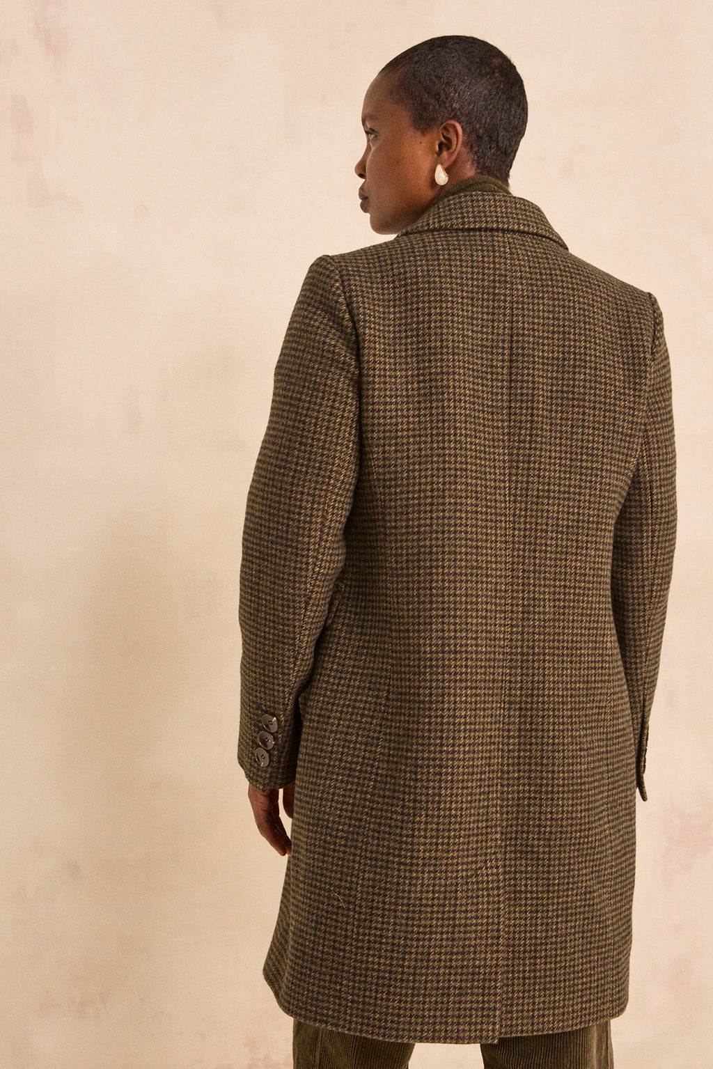 Manteau à motif prince-de-galles ANABELLE